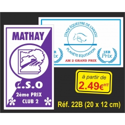 Plaque PVC Réf. 22B (20 x 12 cm)